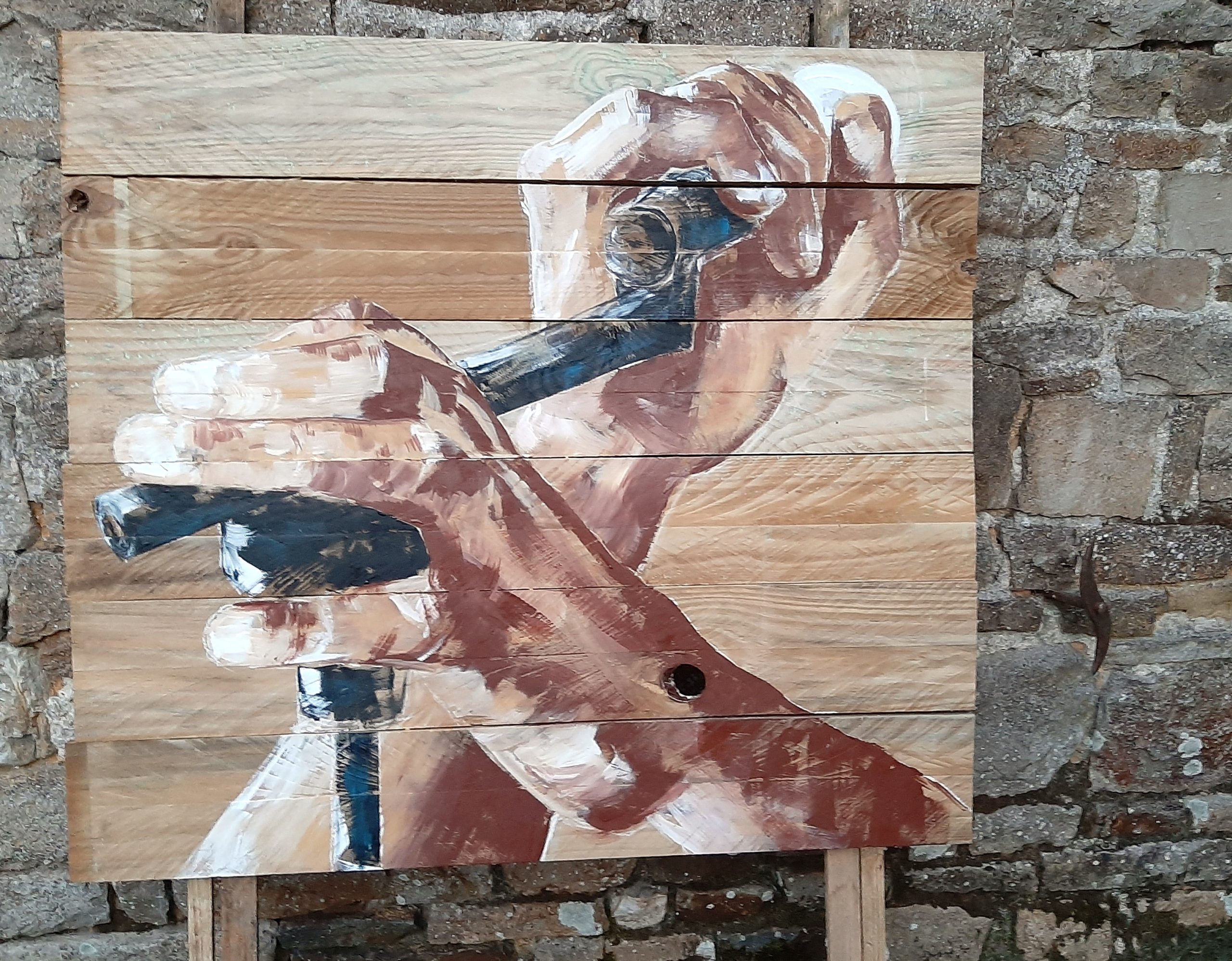 Fresque Festival de musique. Street art Laval Mayenne