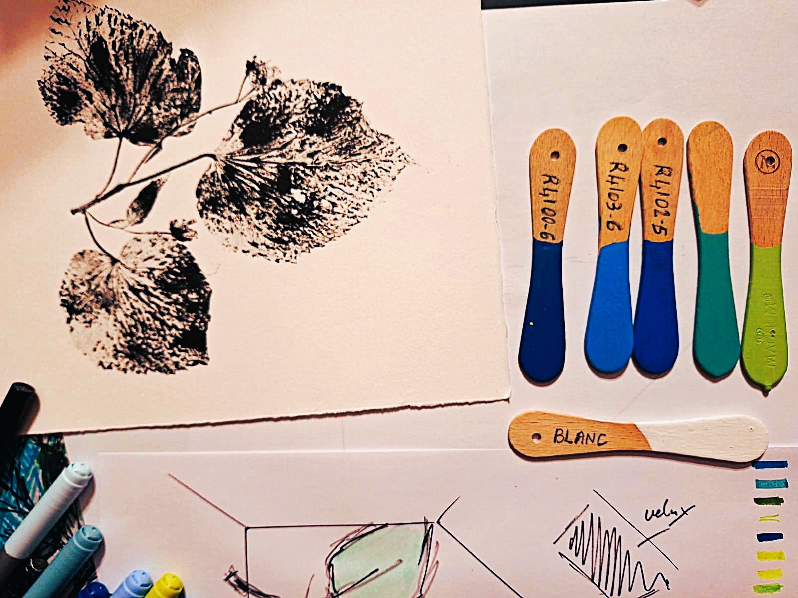 Tilleuls fresque murale botanique chambre végétal