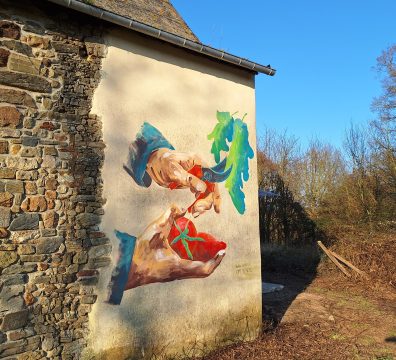 Art-kernh fresque murale ferme l'art du geste