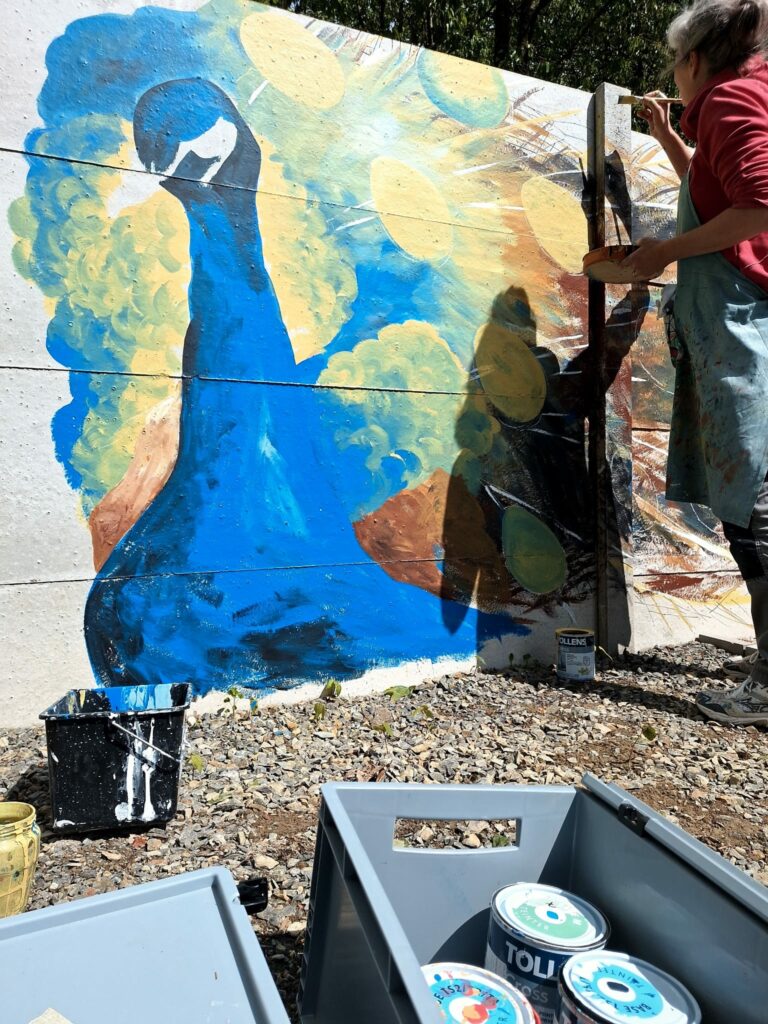 art mural street art fresque paon louvigné ille et vilaine